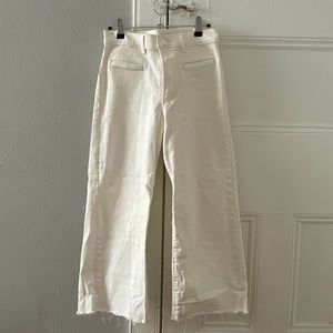 Levi’s Ribcage Wide Leg Cropped White Pants